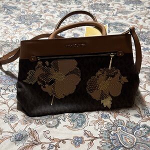 MICHAEL Michael Kors Floral Brown and Black Bag